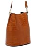 maison héritage PARIS Leder-Umhängetasche "Bruna" in Cognac - (B)23 x (H)26,5 x (T)16 cm