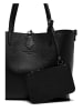 maison héritage PARIS Leder-Schultertasche "Elix" in Schwarz - (B)36 x (H)30 x (T)11 cm