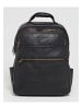maison héritage PARIS Leder-Rucksack "Gio" in Schwarz - (B)30 x (H)38 x (T)15 cm