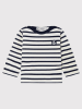 PETIT BATEAU Longsleeve in Dunkelblau/ Weiß