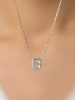 Lodie Silver Silber-Halskette "B" mit Anhänger - (L)43 cm