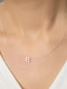 Lodie Silver Zilveren ketting "B" met hanger - (L)43 cm