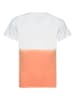 Blue Effect Shirt in Orange/ Weiß