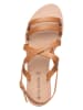 Via Ravia Leder-Sandalen in Hellbraun