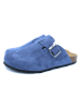 billowy Leren clogs blauw