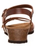 Papillio Leder-Keilsandaletten "Lana" in Braun - Weite S