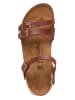 Papillio Leder-Keilsandaletten "Lana" in Braun - Weite S