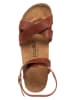 Papillio Leder-Keilsandaletten "Lola" in Braun - Weite S