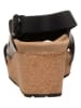 Papillio Leder-Keilsandaletten "Samira Ring-Buckle" in Schwarz - Weite S
