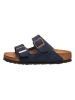 Birkenstock Skórzane klapki "Arizona" w kolorze granatowym