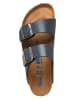Birkenstock Leder-Pantoletten "Arizona" in Dunkelblau - Weite S