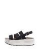 Voile Blanche Skórzane sandały w kolorze czarnym