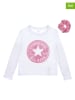 Converse 2tlg. Set: Longsleeve und Haargummi in Weiß/ Rosa