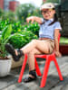Jamara Krzesło dziecięce "Smiley" w kolorze czerwonym - 3+