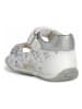 Geox Sandały "Tapuz" w kolorze srebrno-białym