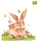 ppd 2er-Set: Servietten "Mr. Rabbit" in Hellbraun/ Grün - 2x 20 Stück