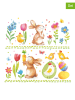 ppd 2-delige set: servetten "Rabbits at work" wit/meerkleurig - 2x 20 stuks