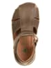 El Naturalista Leren enkelsandalen kaki