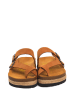 Moosefield Leren teenslippers lichtbruin