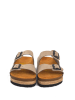 Moosefield Leren slippers beige