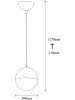 Opviq Hanglamp "Bastos" goudkleurig - Ø 20 cm