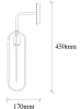 Opviq Wandlamp zwart/goudkleurig - (B)17 x (H)45 cm