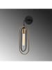 Opviq Wandlamp zwart/goudkleurig - (B)17 x (H)45 cm