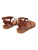 CLKA Skórzane sandały w kolorze jasnobrązowym
