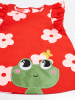 Denokids 2-delige outfit "Frog" rood/wit