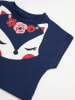 Denokids 2-delige outfit "Fox" donkerblauw/rood/wit