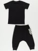 Denokids 2-delige outfit "DD" zwart/grijs