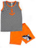 Denokids 2-delige outfit "Anchor" grijs/oranje