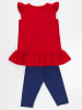 Denokids 2-delige outfit "Sailor Cat" rood/donkerblauw