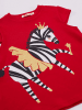 Denokids 2-delige outfit "Ballet Zebra" rood/zwart