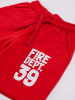 Denokids 2-delige outfit "Fireman Croco" donkerblauw/rood