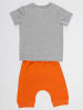 Denokids 2-delige outfit "Roar Tiger" grijs/oranje