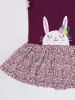 Denokids Sukienka "Cute Bunny" w kolorze fioletowym