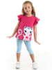 Denokids 2-delige outfit "Whitecat" roze/lichtblauw