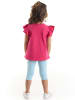 Denokids 2-delige outfit "Whitecat" roze/lichtblauw