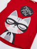 Denokids 2-delige outfit "Meow Pow" rood/zwart