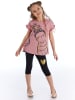 Denokids 2tlg. Outfit "Love Cats" in Rosa/ Schwarz