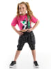 Denokids 2-delige outfit "R&R" roze/antraciet