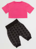 Denokids 2-delige outfit "R&R" roze/antraciet