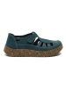 Comfortfusse Leder-Slipper in Petrol