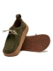 Comfortfusse Leren veterschoenen olijfgroen