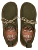 Comfortfusse Leren veterschoenen olijfgroen