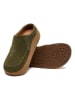 Comfortfusse Leren clogs kaki