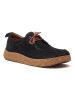 Comfortfusse Leder-Schnürschuhe in Schwarz