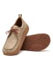Comfortfusse Leder-Schnürschuhe in Beige