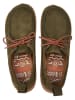Comfortfusse Leren veterschoenen kaki